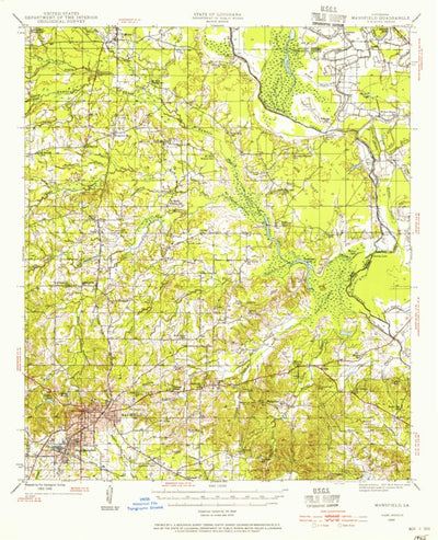 United States Geological Survey Mansfield, LA (1945, 62500-Scale) digital map