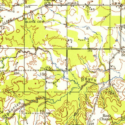 United States Geological Survey Mansfield, LA (1945, 62500-Scale) digital map