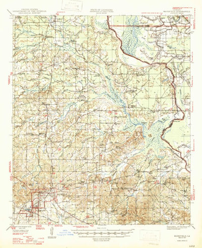 United States Geological Survey Mansfield, LA (1947, 62500-Scale) digital map