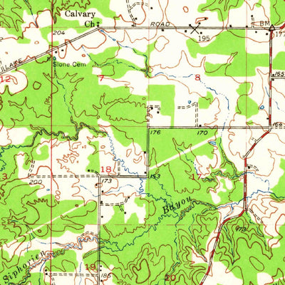 United States Geological Survey Mansfield, LA (1957, 62500-Scale) digital map