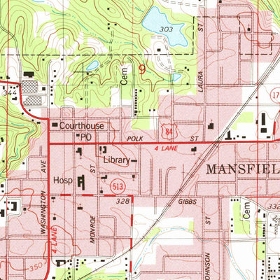 United States Geological Survey Mansfield, LA (1980, 24000-Scale) digital map