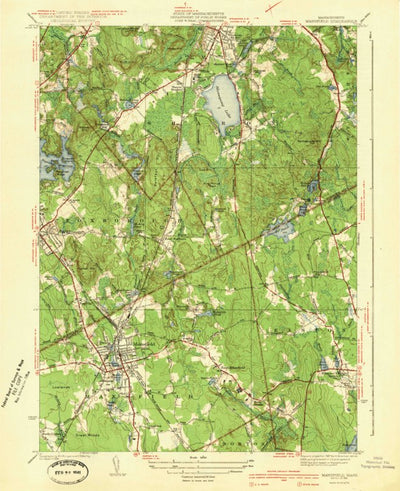 United States Geological Survey Mansfield, MA (1941, 31680-Scale) digital map