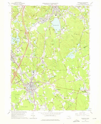 United States Geological Survey Mansfield, MA (1964, 24000-Scale) digital map