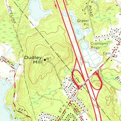 United States Geological Survey Mansfield, MA (1964, 24000-Scale) digital map