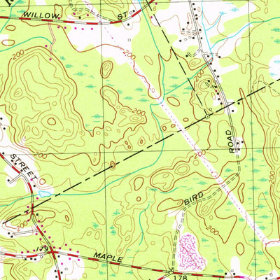 United States Geological Survey Mansfield, MA (1964, 25000-Scale) digital map