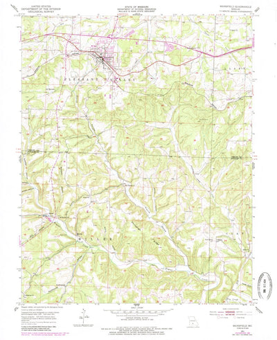 United States Geological Survey Mansfield, MO (1951, 24000-Scale) digital map