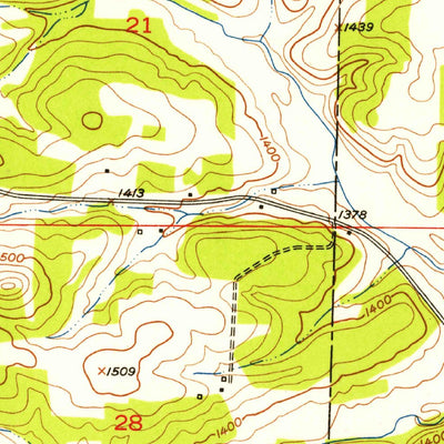 United States Geological Survey Mansfield NW, MO (1951, 24000-Scale) digital map