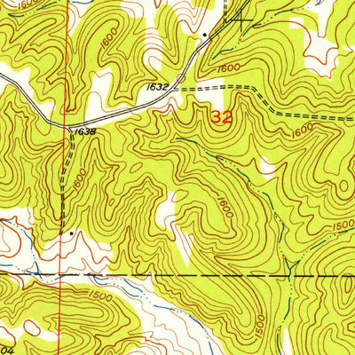 United States Geological Survey Mansfield NW, MO (1951, 24000-Scale) digital map
