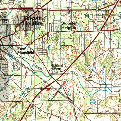United States Geological Survey Mansfield, OH (1994, 100000-Scale) digital map