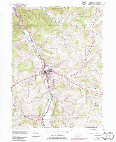 United States Geological Survey Mansfield, PA (1954, 24000-Scale) digital map