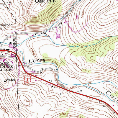 United States Geological Survey Mansfield, PA (1954, 24000-Scale) digital map