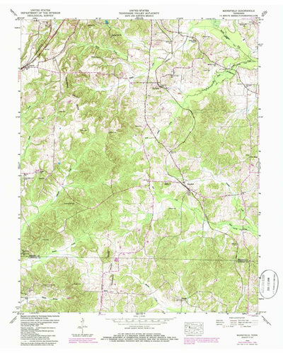 United States Geological Survey Mansfield, TN (1950, 24000-Scale) digital map