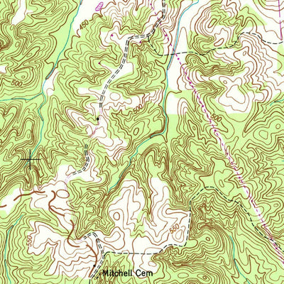 United States Geological Survey Mansfield, TN (1950, 24000-Scale) digital map