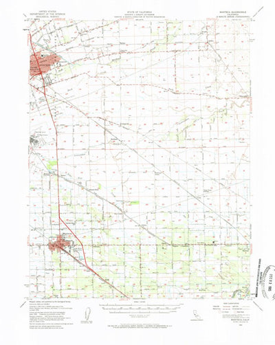 United States Geological Survey Manteca, CA (1952, 62500-Scale) digital map