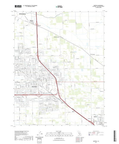 United States Geological Survey Manteca, CA (2021, 24000-Scale) digital map
