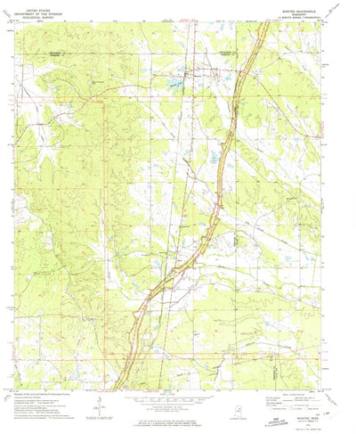 United States Geological Survey Mantee, MS (1972, 24000-Scale) digital map