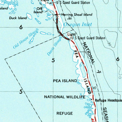 United States Geological Survey Manteo, NC (1957, 250000-Scale) digital map