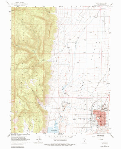 United States Geological Survey Manti, UT (1965, 24000-Scale) digital map