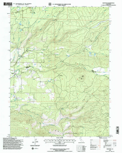 United States Geological Survey Manton, CA (1995, 24000-Scale) digital map