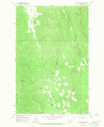 United States Geological Survey Mantrap Fork, MT (1966, 24000-Scale) digital map