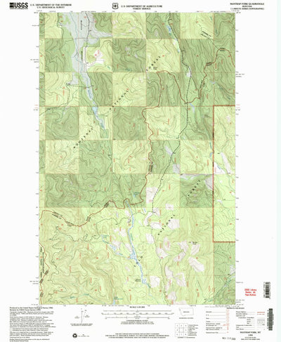 United States Geological Survey Mantrap Fork, MT (1999, 24000-Scale) digital map