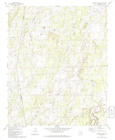 United States Geological Survey Manuel Seep, AZ (1982, 24000-Scale) digital map