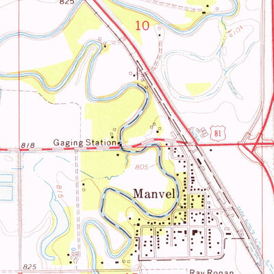 United States Geological Survey Manvel, ND-MN (1973, 24000-Scale) digital map