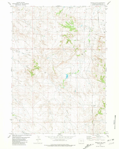 United States Geological Survey Manville NE, WY (1981, 24000-Scale) digital map