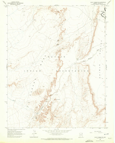 United States Geological Survey Many Farms SW, AZ (1968, 24000-Scale) digital map
