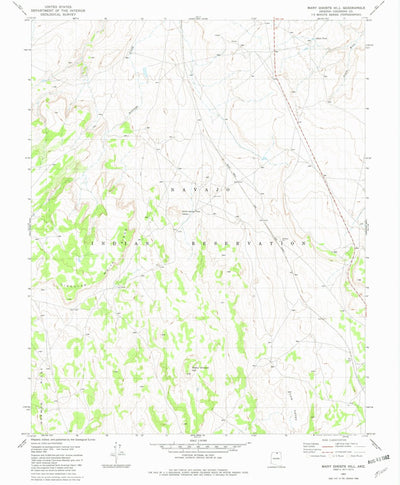 United States Geological Survey Many Ghosts Hill, AZ (1982, 24000-Scale) digital map