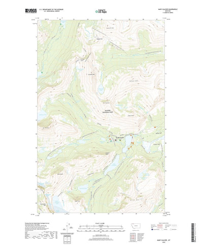 United States Geological Survey Many Glacier, MT (2020, 24000-Scale) digital map