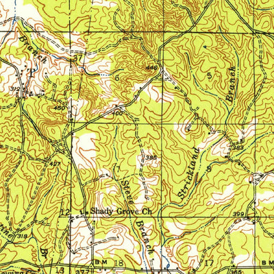 United States Geological Survey Many, LA (1942, 62500-Scale) digital map