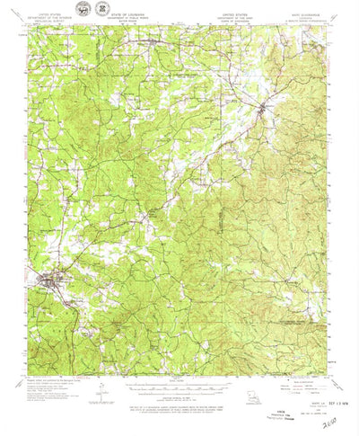 United States Geological Survey Many, LA (1957, 62500-Scale) digital map