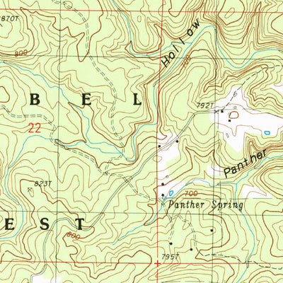 United States Geological Survey Many Springs, MO (1983, 24000-Scale) digital map