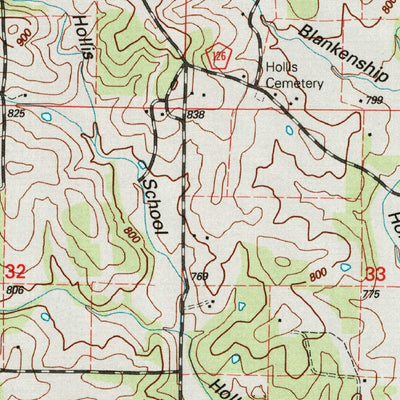 United States Geological Survey Many Springs, MO (1997, 24000-Scale) digital map