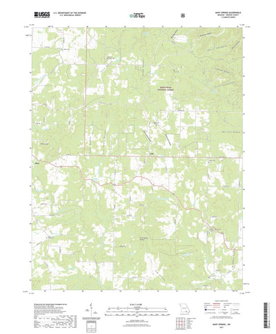 United States Geological Survey Many Springs, MO (2021, 24000-Scale) digital map