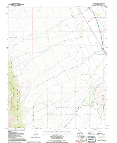 United States Geological Survey Manzanar, CA (1993, 24000-Scale) digital map