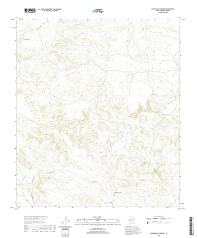 United States Geological Survey Manzanillo Canyon, TX (2019, 24000-Scale) digital map