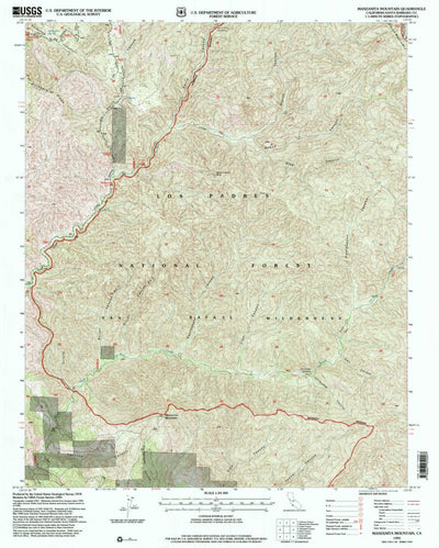 United States Geological Survey Manzanita Mountain, CA (1995, 24000-Scale) digital map