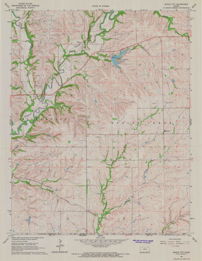 United States Geological Survey Maple City, KS (1964, 24000-Scale) digital map