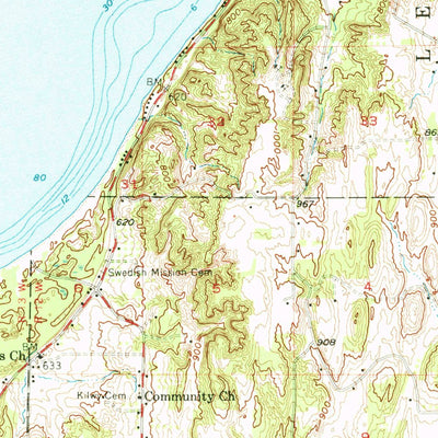 United States Geological Survey Maple City, MI (1957, 62500-Scale) digital map