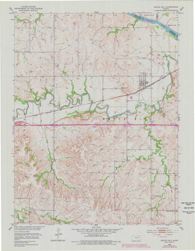 United States Geological Survey Maple Hill, KS (1953, 24000-Scale) digital map
