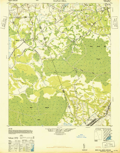 United States Geological Survey Maple Hill, NC (1948, 62500-Scale) digital map
