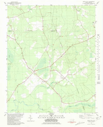 United States Geological Survey Maple Hill, NC (1981, 24000-Scale) digital map