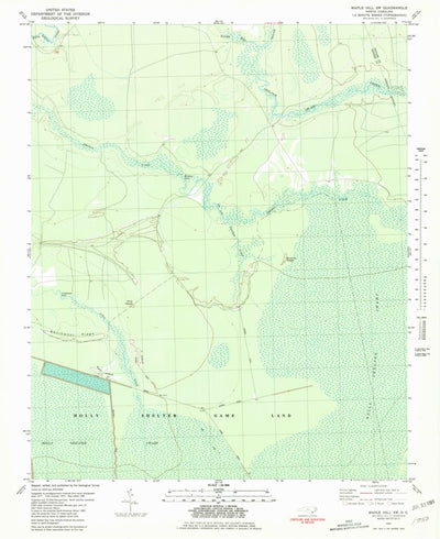 United States Geological Survey Maple Hill SW, NC (1981, 24000-Scale) digital map