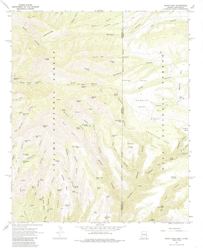 United States Geological Survey Maple Peak, AZ-NM (1967, 24000-Scale) digital map