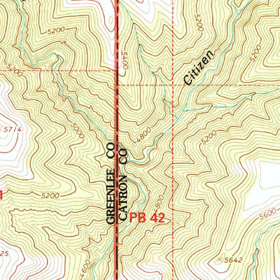 United States Geological Survey Maple Peak, AZ-NM (1997, 24000-Scale) digital map