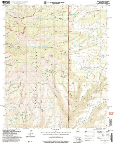 United States Geological Survey Maple Peak, AZ-NM (2005, 24000-Scale) digital map