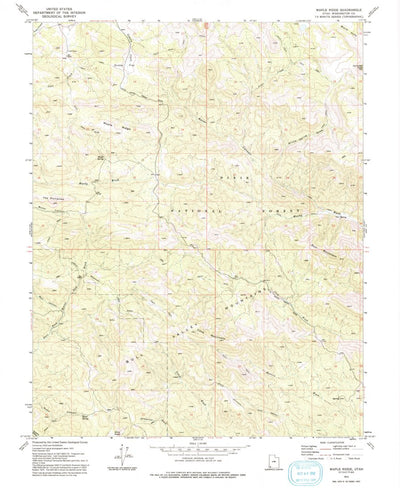 United States Geological Survey Maple Ridge, UT (1972, 24000-Scale) digital map