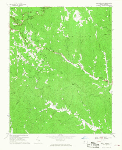 United States Geological Survey Maple Springs, NC (1966, 24000-Scale) digital map
